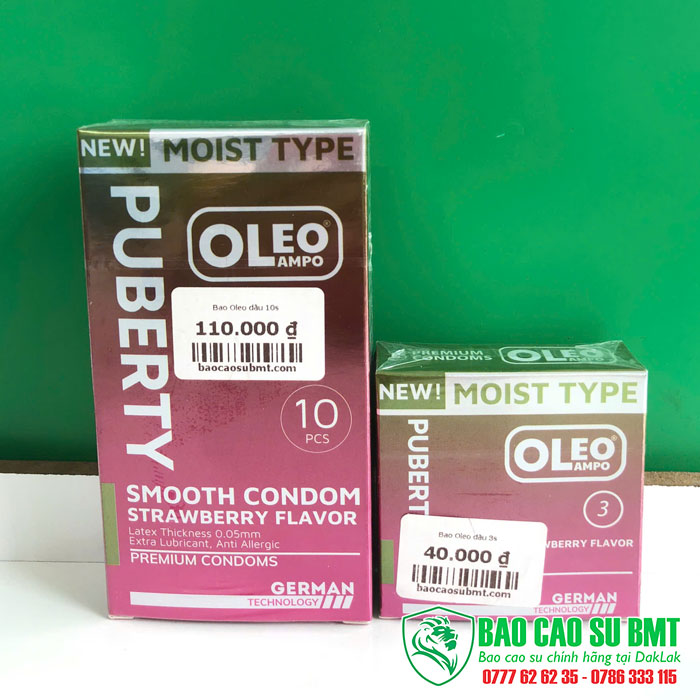 Bao-Cao-Su-Oleo-Dau-tai-Buon-Ma-Thuot-Daklak Bao cao su Oleo Puberty Dâu hộp 3 cái và 10 cái tại BMT - Buôn Ma Thuột - Đắk Lắk