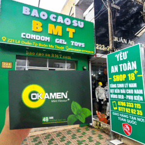 bao cao su Okamen bạc hà tại shop BMT - Buôn Ma Thuột - Đắk Lắk