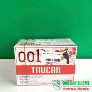 Bao cao su TAUCAN 0.01 của Nhật – Siêu mỏng 0.01mm, 8% benzocaine kéo dài | Size 52mm | Hộp 10 | BMT – Đắk Lắk