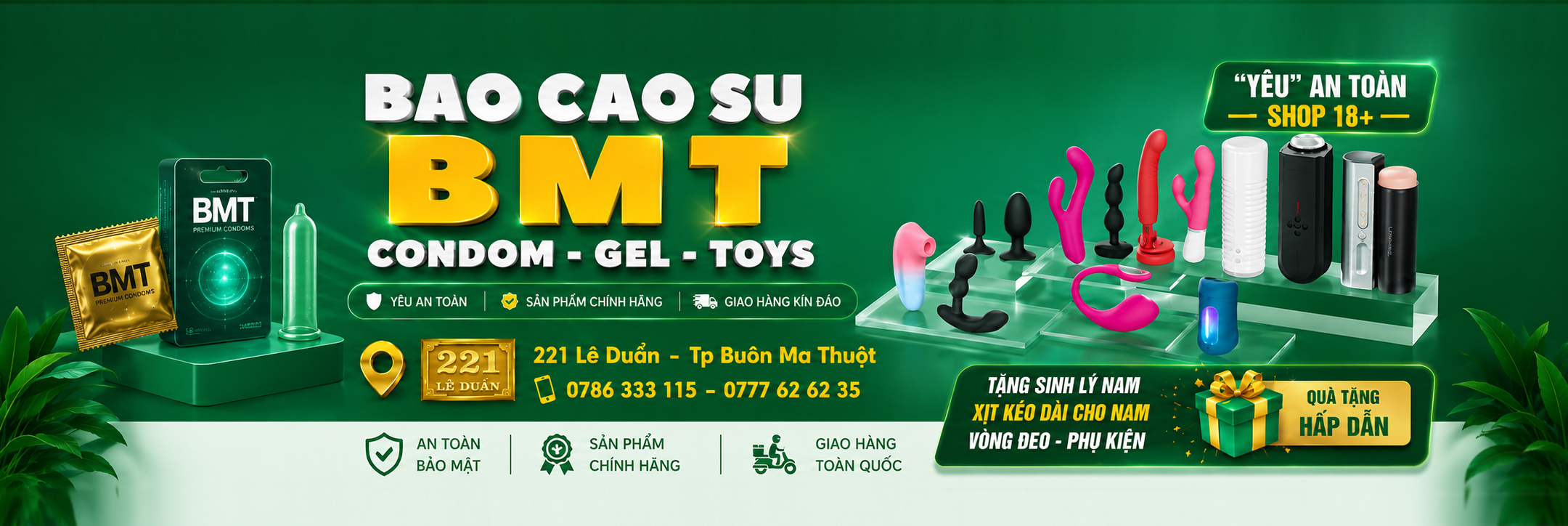 Bao cao su BMT - Buôn Ma Thuột - Đắk Lắk